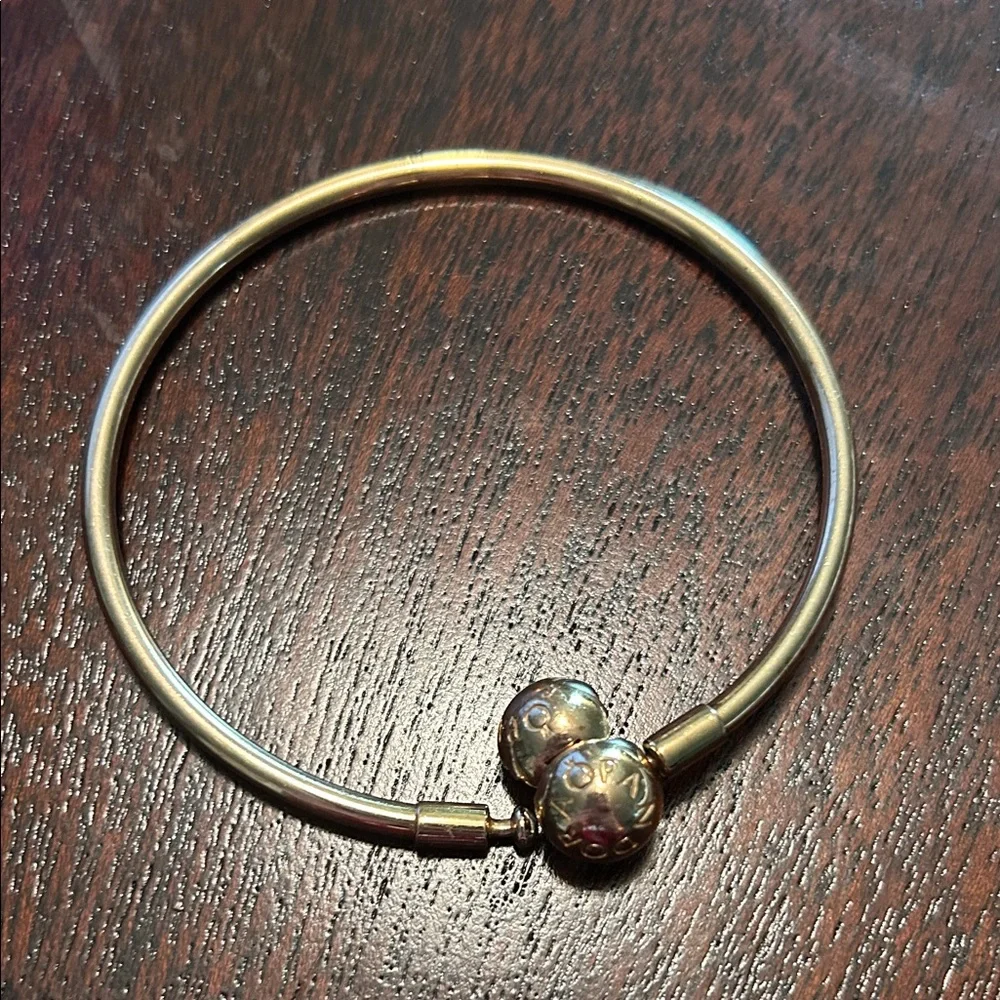 Pandora Rose Gold Bangle Bracelet 8.3 Inches